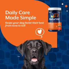 NaturVet All-in-One – goût bacon fumé Hickory séduisant les chiens.