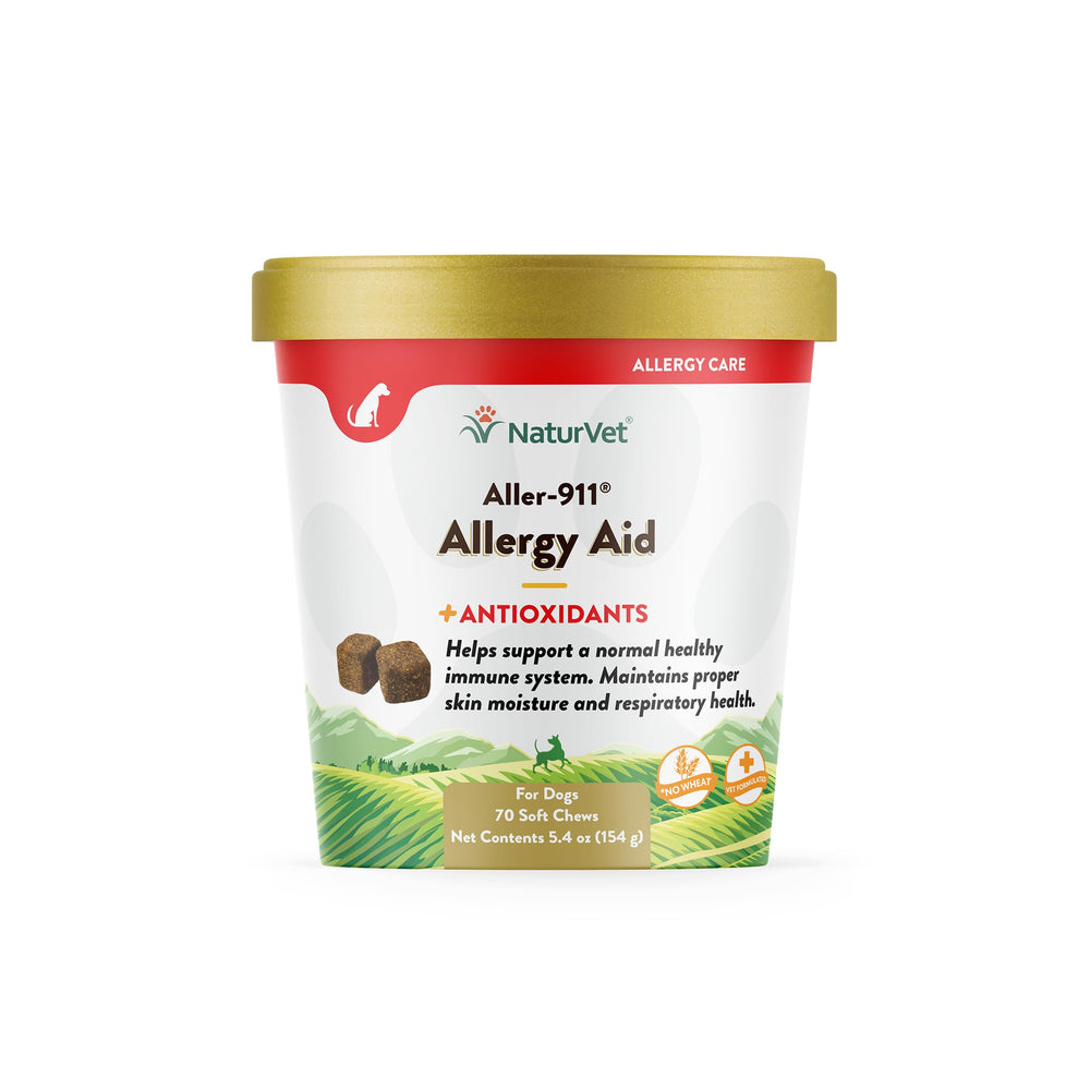 NaturVet Aller-911 - bonbons doux pour chiens et chats, soutien immunitaire quotidien.
