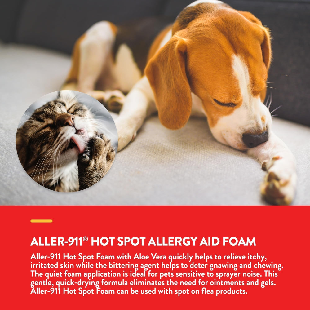 NaturVet Aller-911, chiens et chats, mousse qui peut limiter le grignotage dû à l’irritation.
