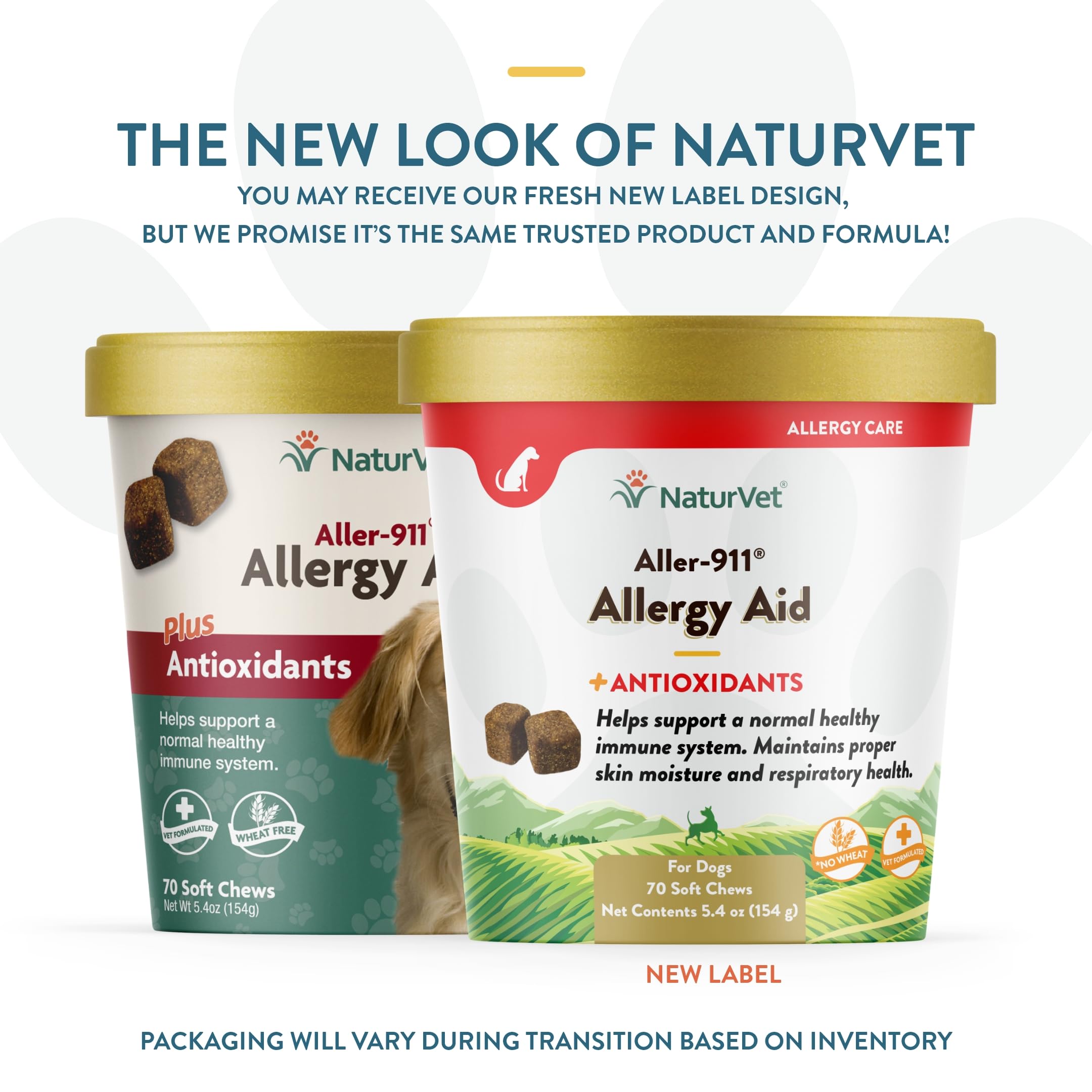 NaturVet Aller-911 - tablettes pratiques pour chiens et chats, soutien immunitaire.