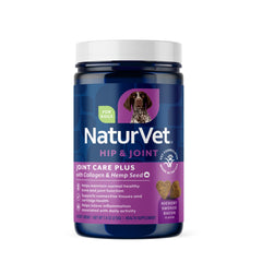 Friandises molles NaturVet pour articulations, soutien quotidien pour chien actif.