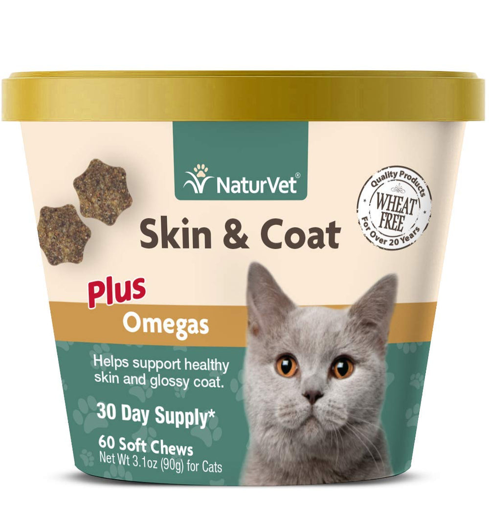 NaturVet Chat - Bouteille Douces friables pour le bien-être quotidien du chat.
