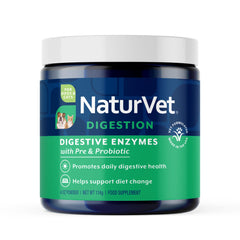 NaturVet enzymes digestives: bouteille, facilite l'administration et soutient la digestion.