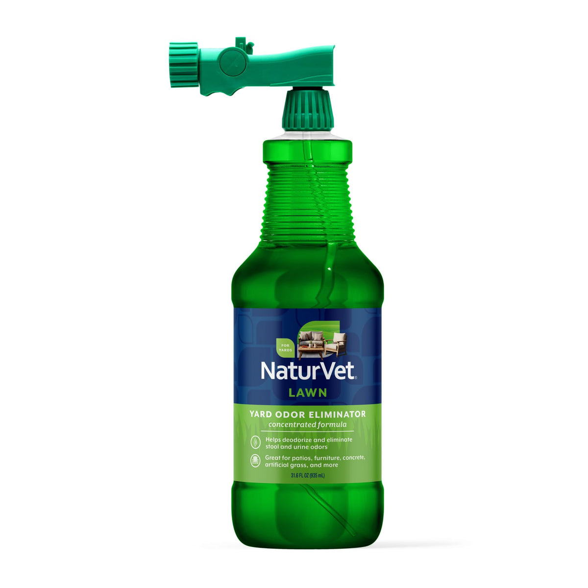 NaturVet éliminateur d’odeurs — bouteille prête à l’emploi pour pelouse.