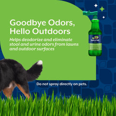 NaturVet éliminateur d’odeurs — terrasse sans odeurs grâce à l’application pratique.