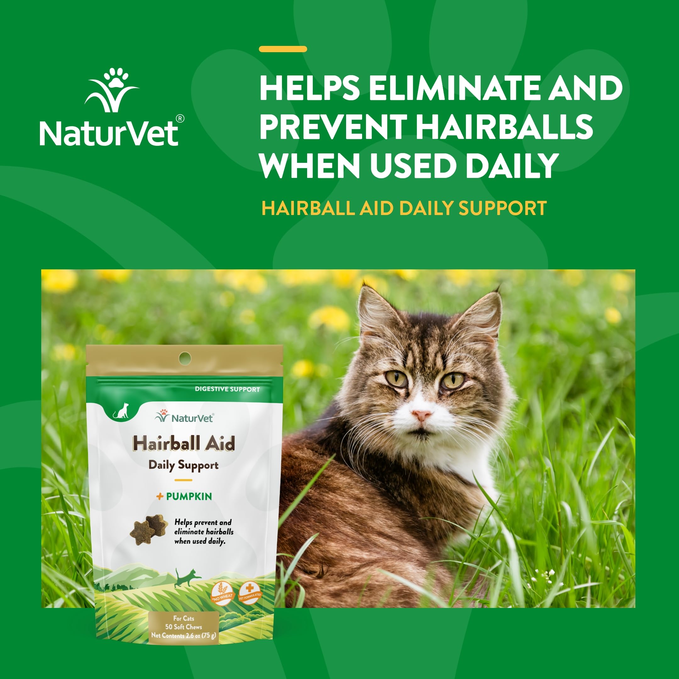 NaturVet formule vétérinaire pour chat, ingrédients naturels.
