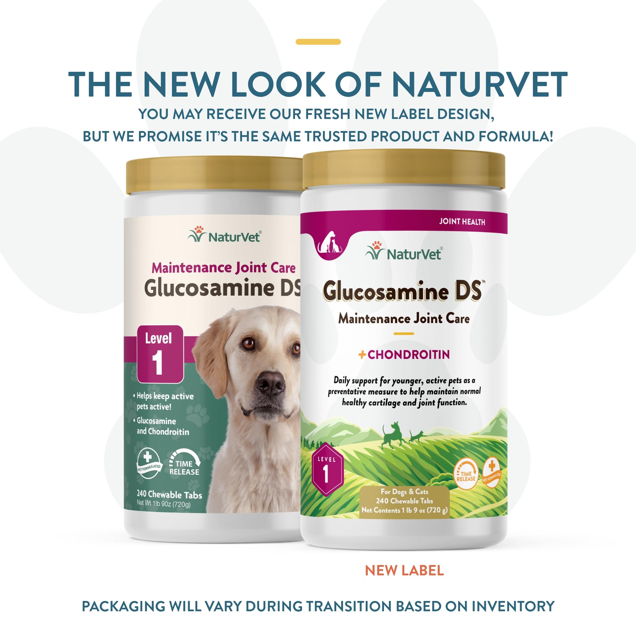 NaturVet Glucosamine DS – arôme poulet, tablettes appréciées.