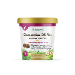 NaturVet Glucosamine DS Plus – bouteille, soutien potentiel des articulations pour chiens et chats.