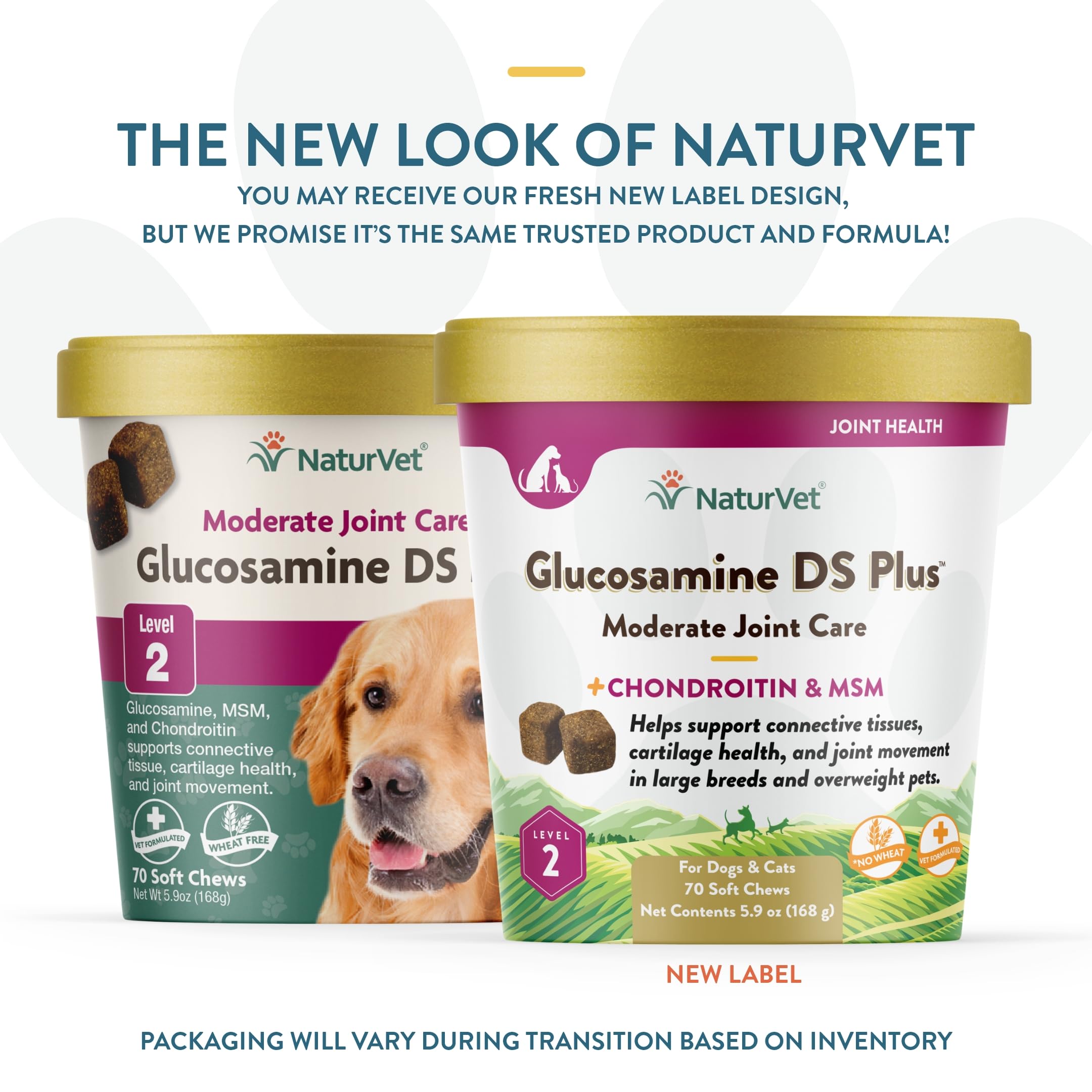NaturVet Glucosamine DS Plus – friandises-molles, plaisir d'utilisation et mobilité possible.