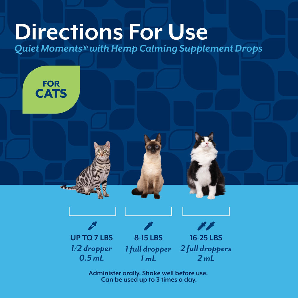NaturVet sans sucre, gouttes apaisantes pour chat, sans alcool.