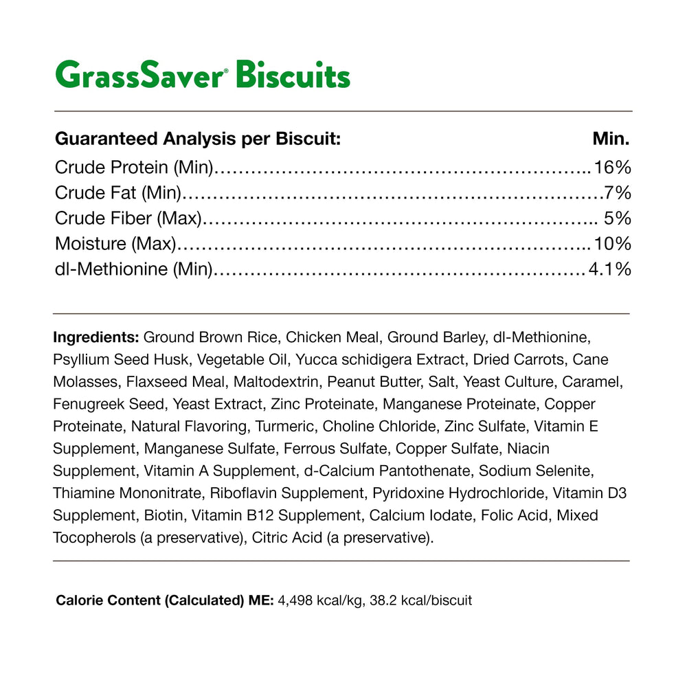 NaturVet GrassSaver Biscuits double sachet pour conserver la fraîcheur.