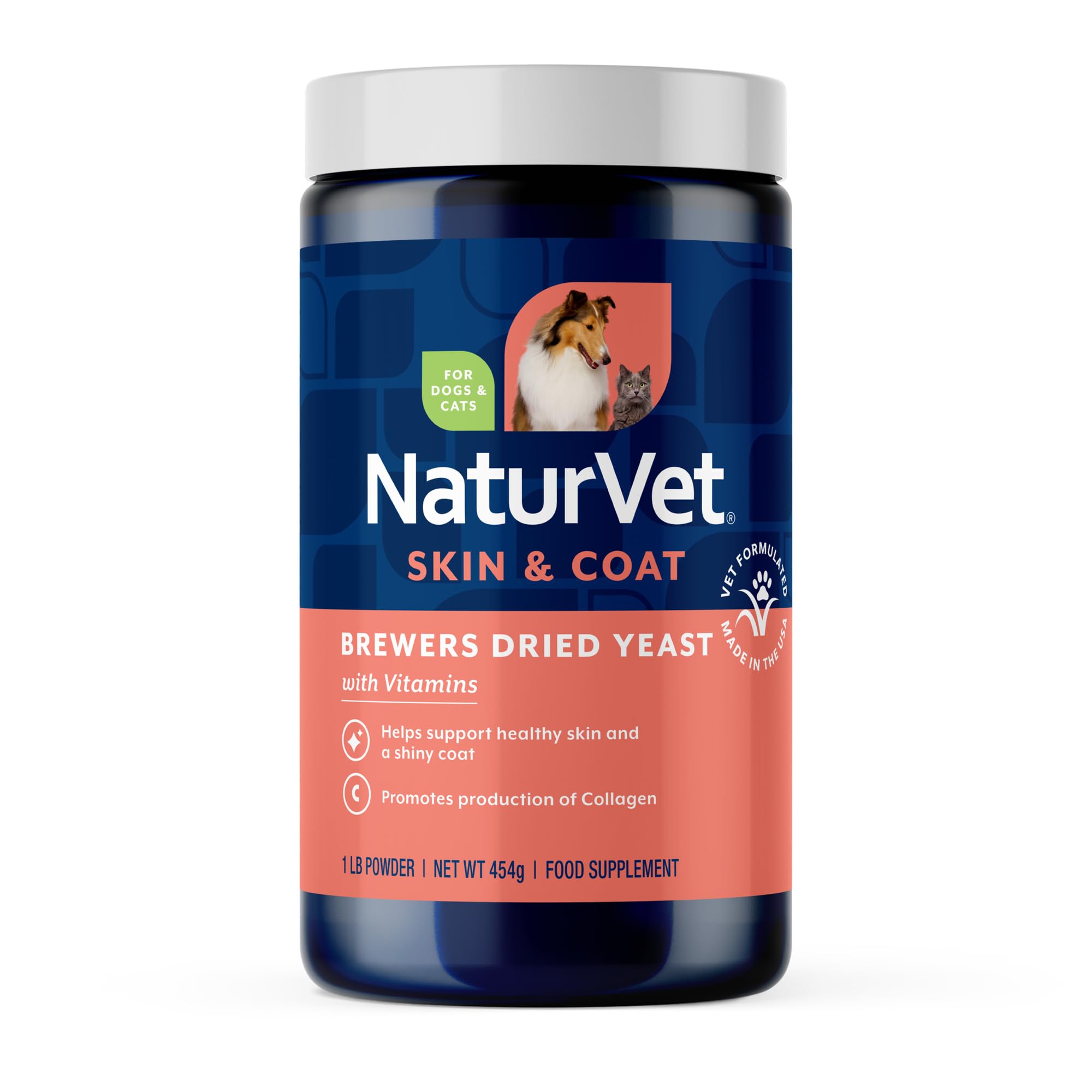 NaturVet levure bière sèche à l’ail, poudre prête à saupoudrer sur les repas, pratique.