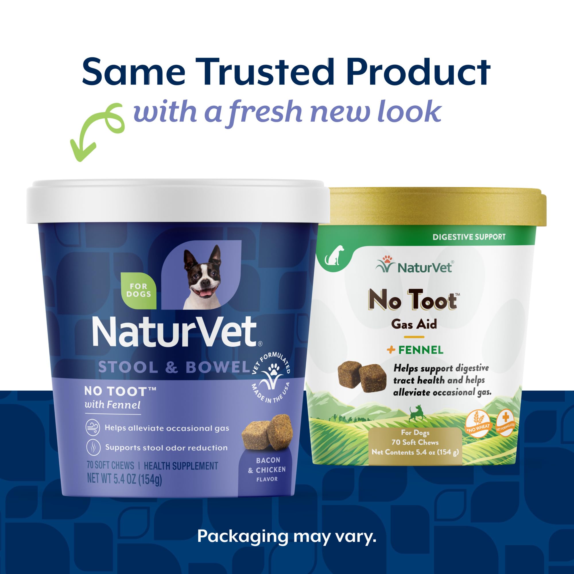 NaturVet No Toot Gas Aid Plus Fenouil – bouchées molles faciles à donner pour chien.