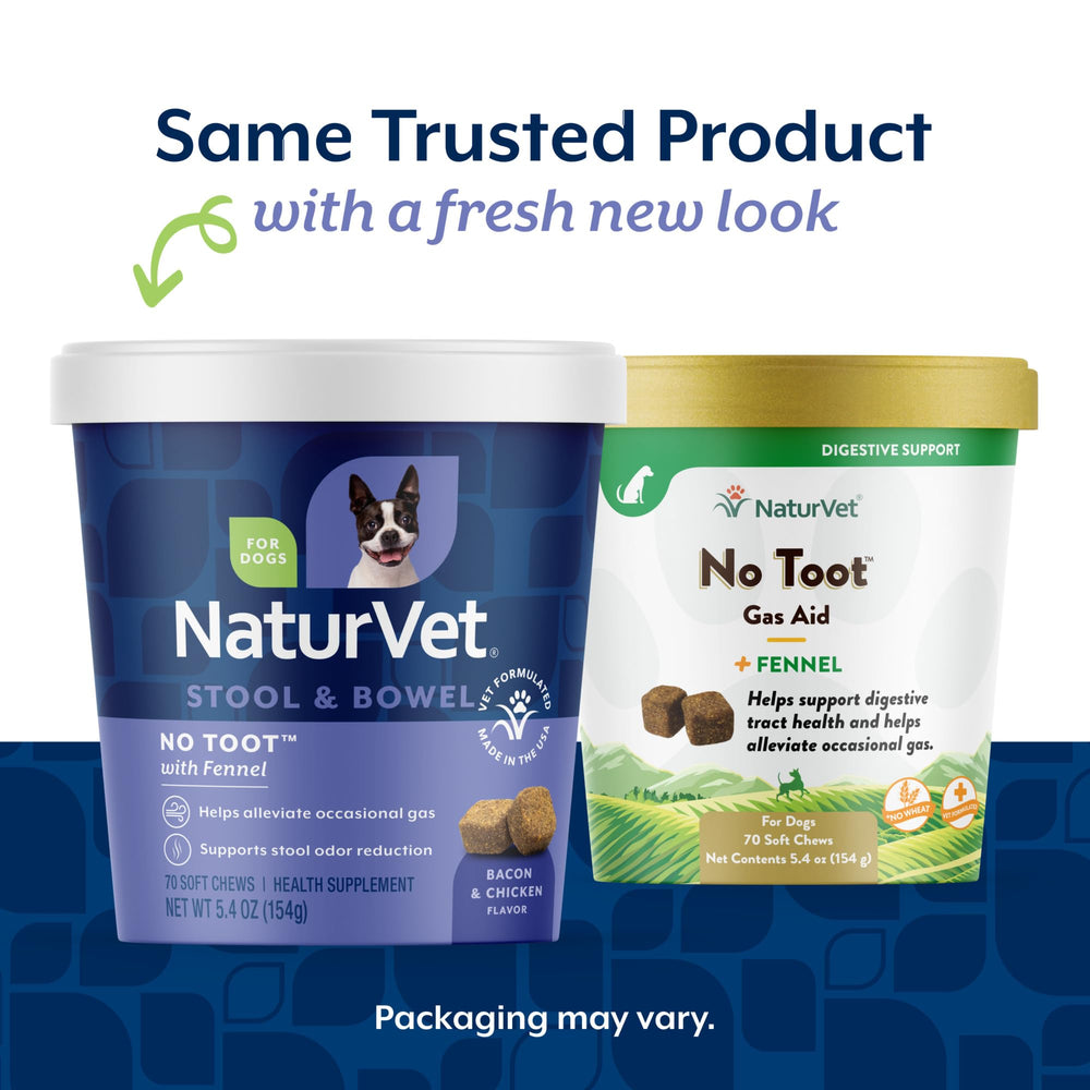 NaturVet No Toot Gas Aid Plus Fenouil – bouchées molles faciles à donner pour chien.