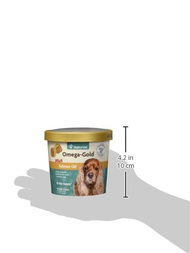 NaturVet Omega-Gold Plus améliore peau et pelage grâce aux oméga.