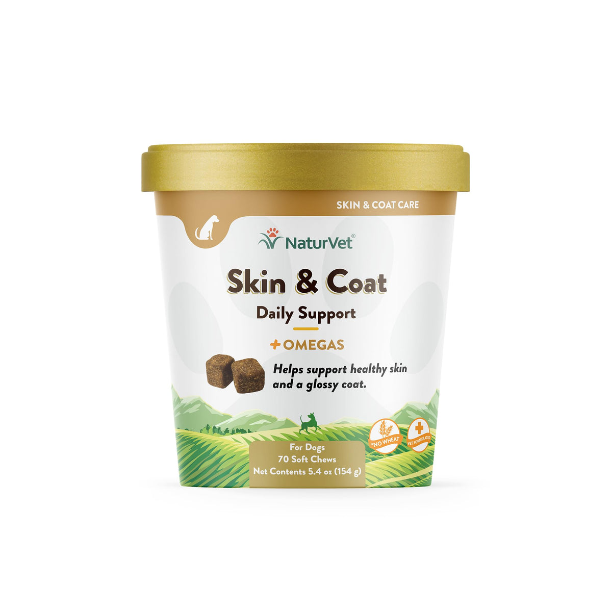 NaturVet Peau et Poil Plus — emballage clair et pratique.