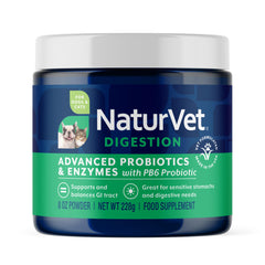 NaturVet PB6 probiotiques et enzymes – bouteille pour soutien digestif