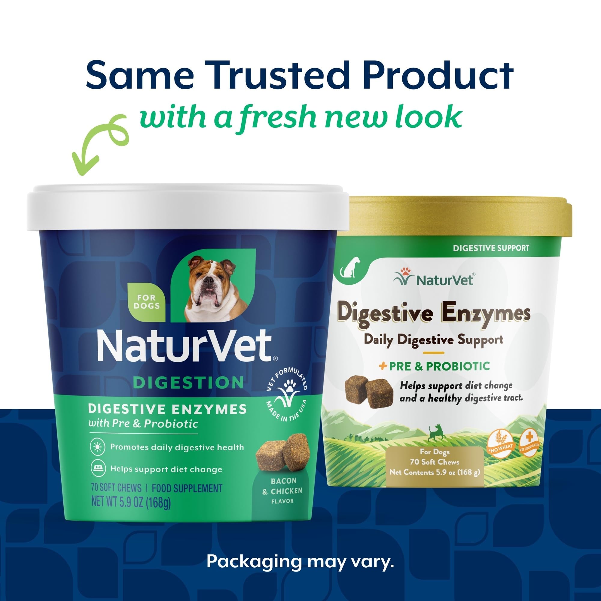 NaturVet probiotiques et prébiotiques – friandises molles chien, équilibre intestinal possible.