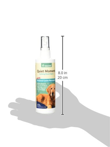 NaturVet Quiet Moments : spray dans la caisse du chien pour un abri serein.