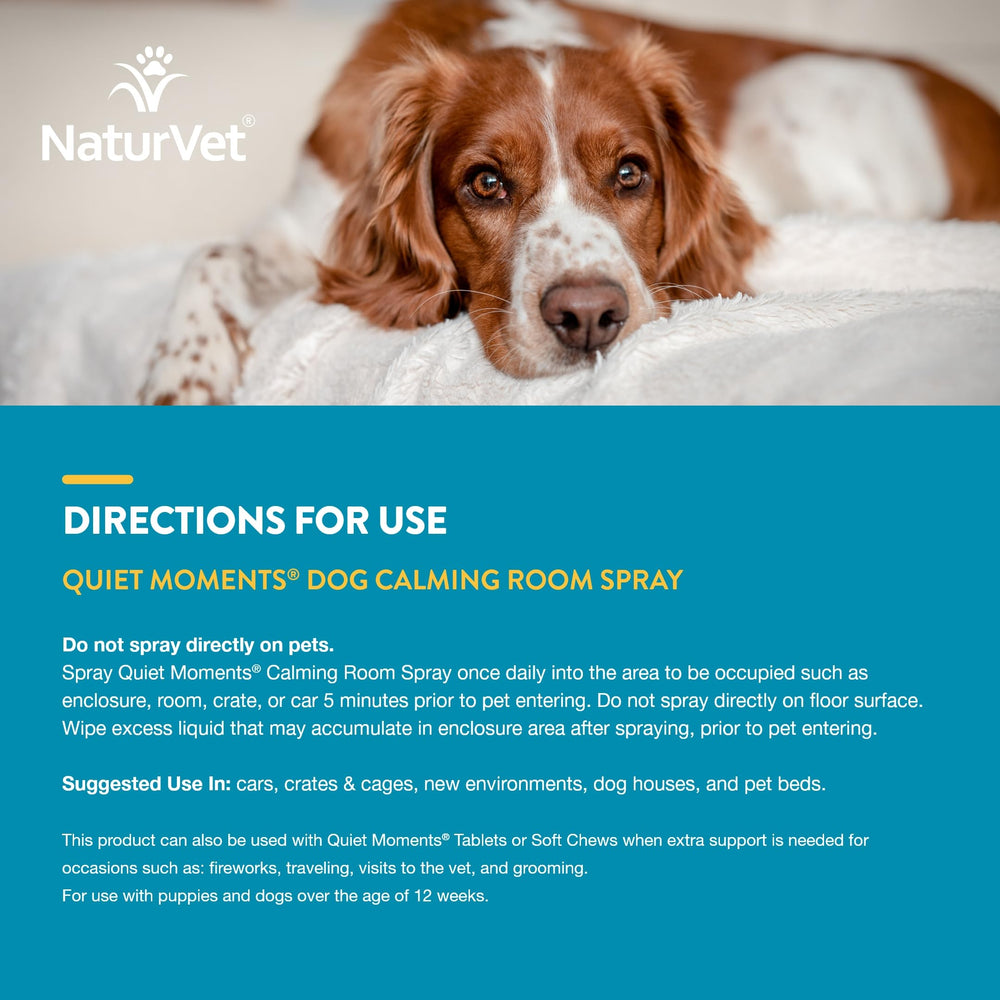 NaturVet Quiet Moments : étiquette cgmp et sans blé, qualité et sécurité.
