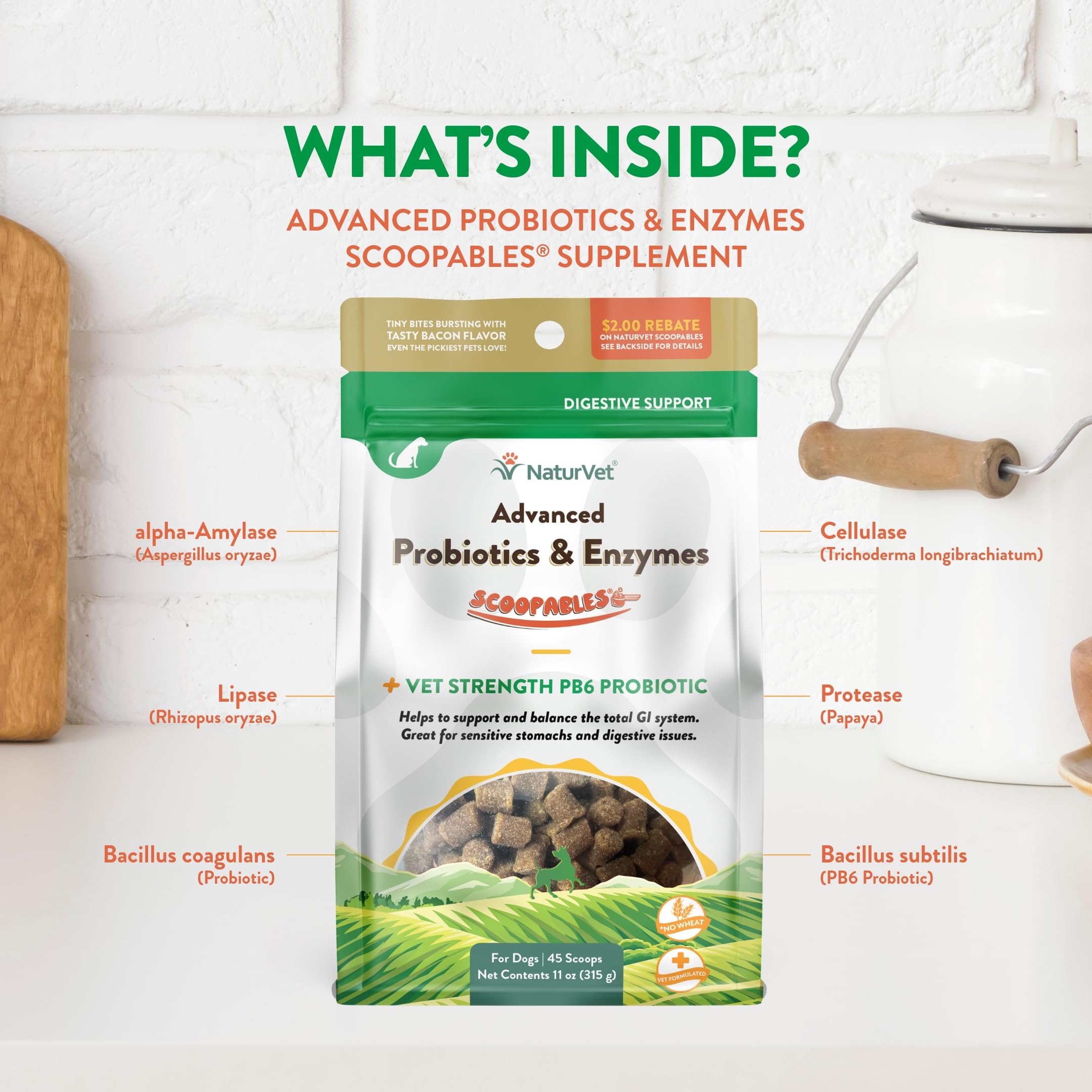 NaturVet Scoopables: bouillon d'os nutritif comme ingrédient vedette.