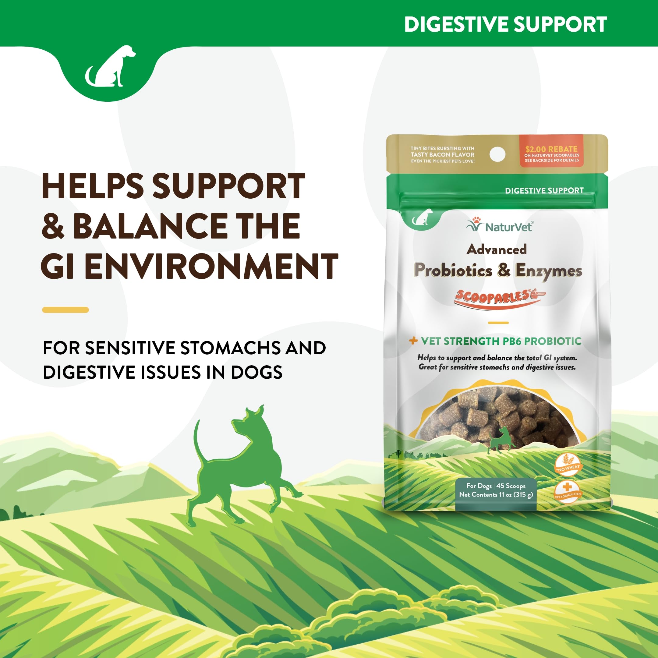 Doseuse NaturVet Scoopables, dosage facile pour chiens.