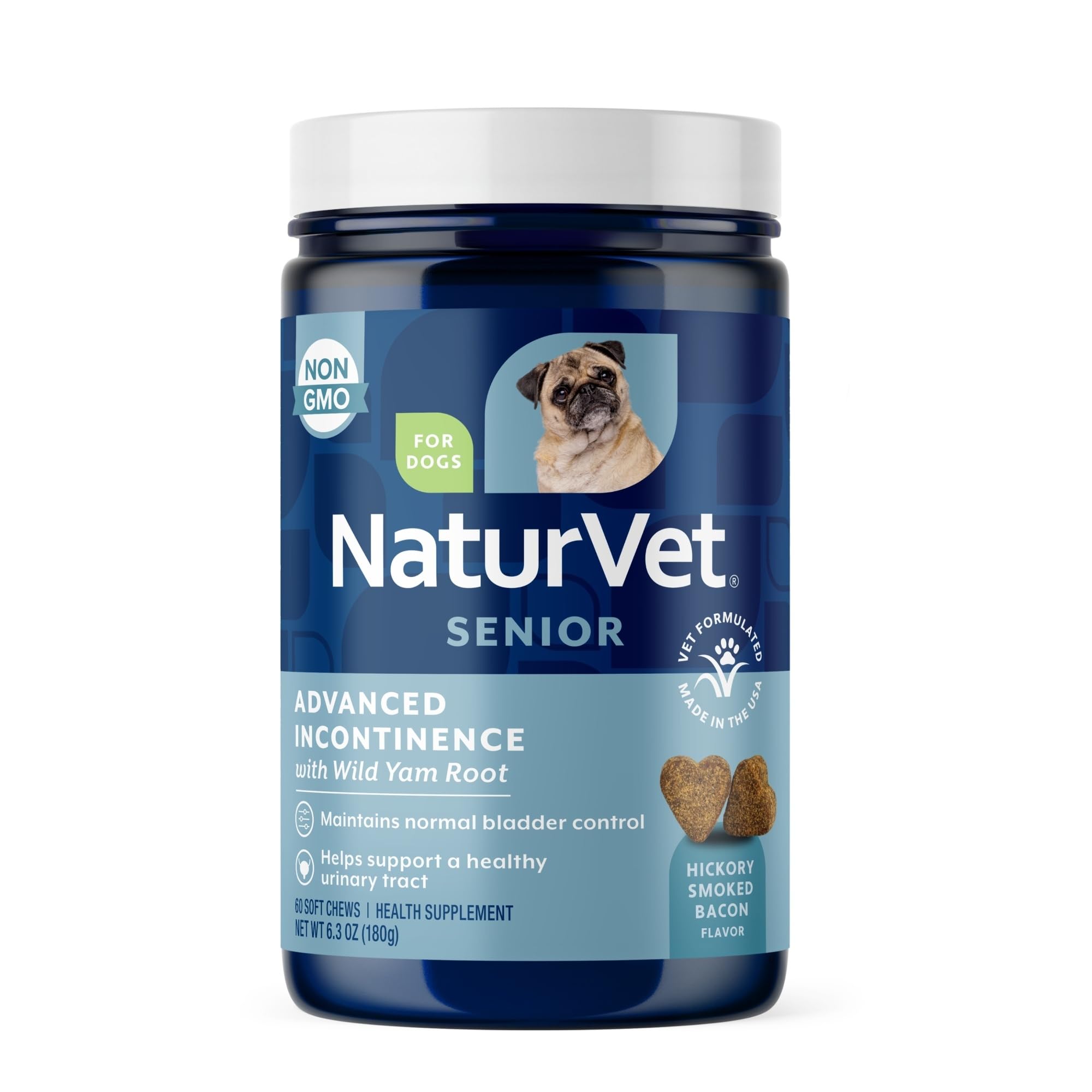 NaturVet Senior Avancé Incontinence: friandises souples pour le contrôle urinaire du chien