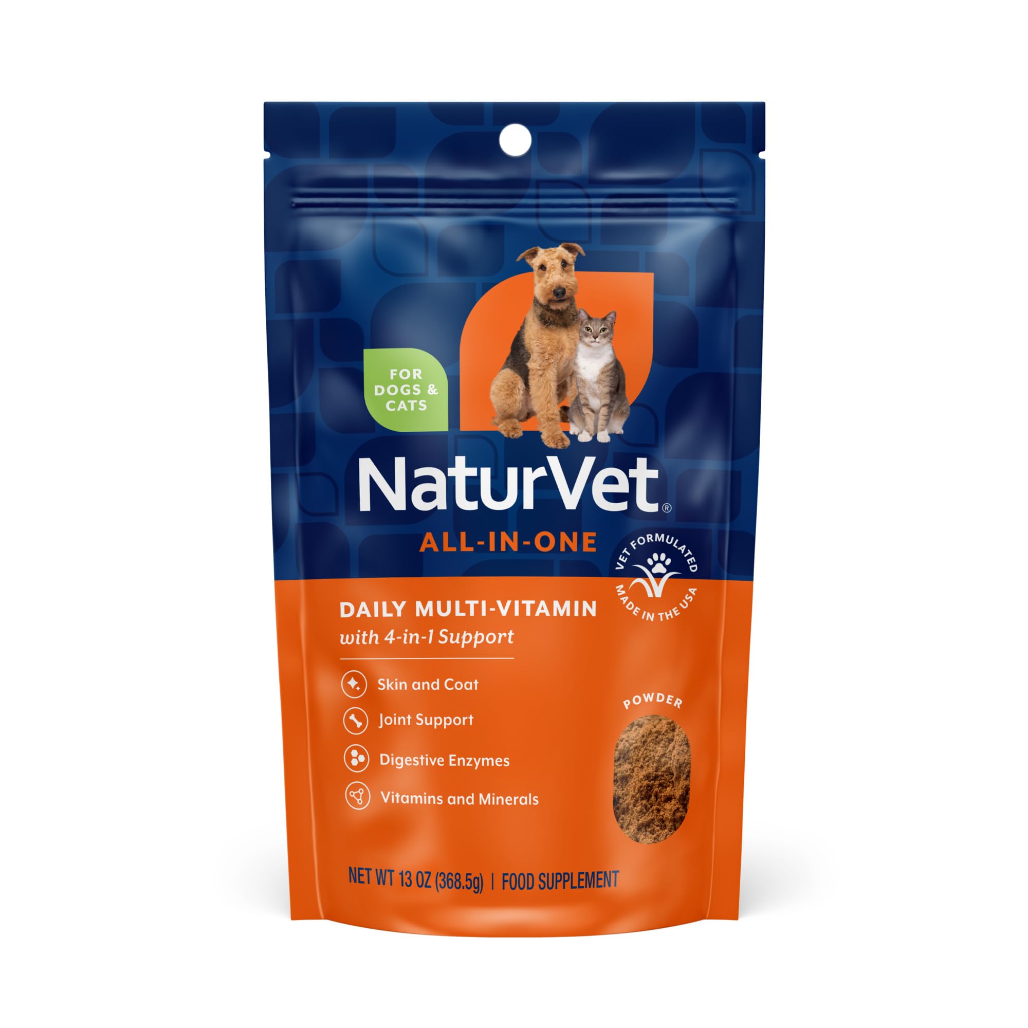 NaturVet tout-en-un poudre chien articulation et mobilité