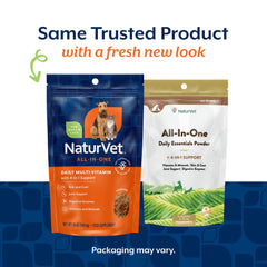 NaturVet tout-en-un poudre chien enzymes et probiotiques digestion