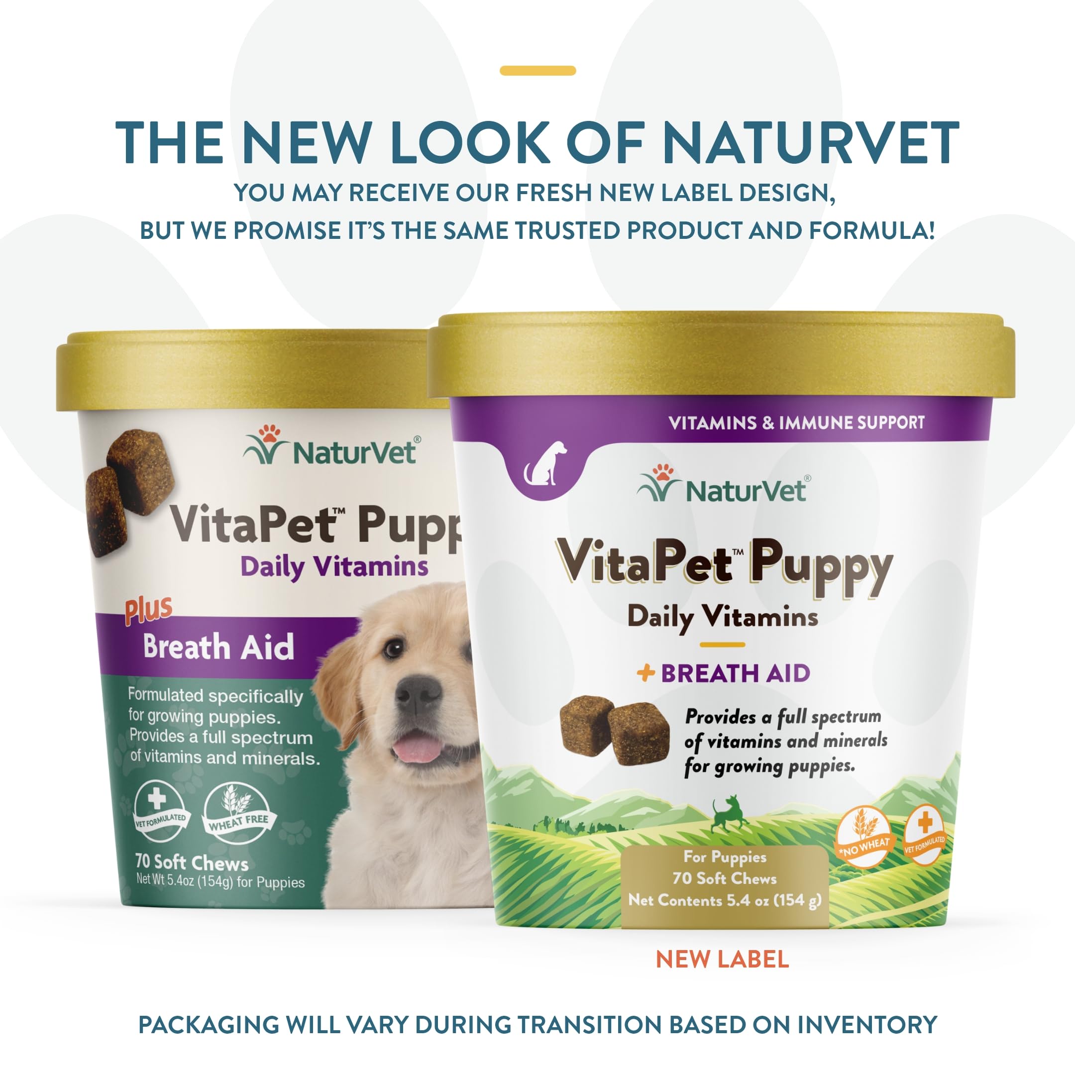 NaturVet VitaPet Chiots – friandises molles, texture agréable pour chiots actifs