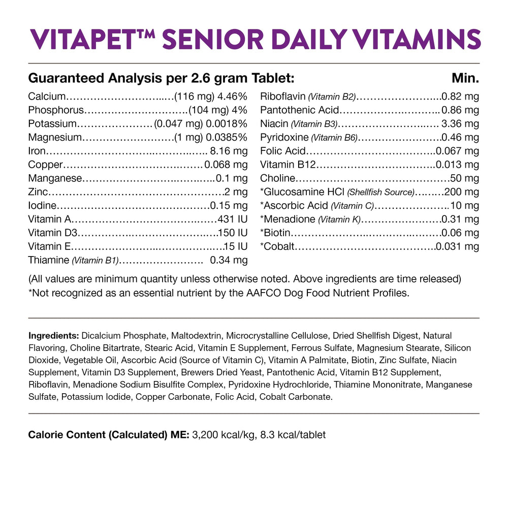 NaturVet VitaPet Senior – fabriqué aux États‑Unis dans une installation certifiée.