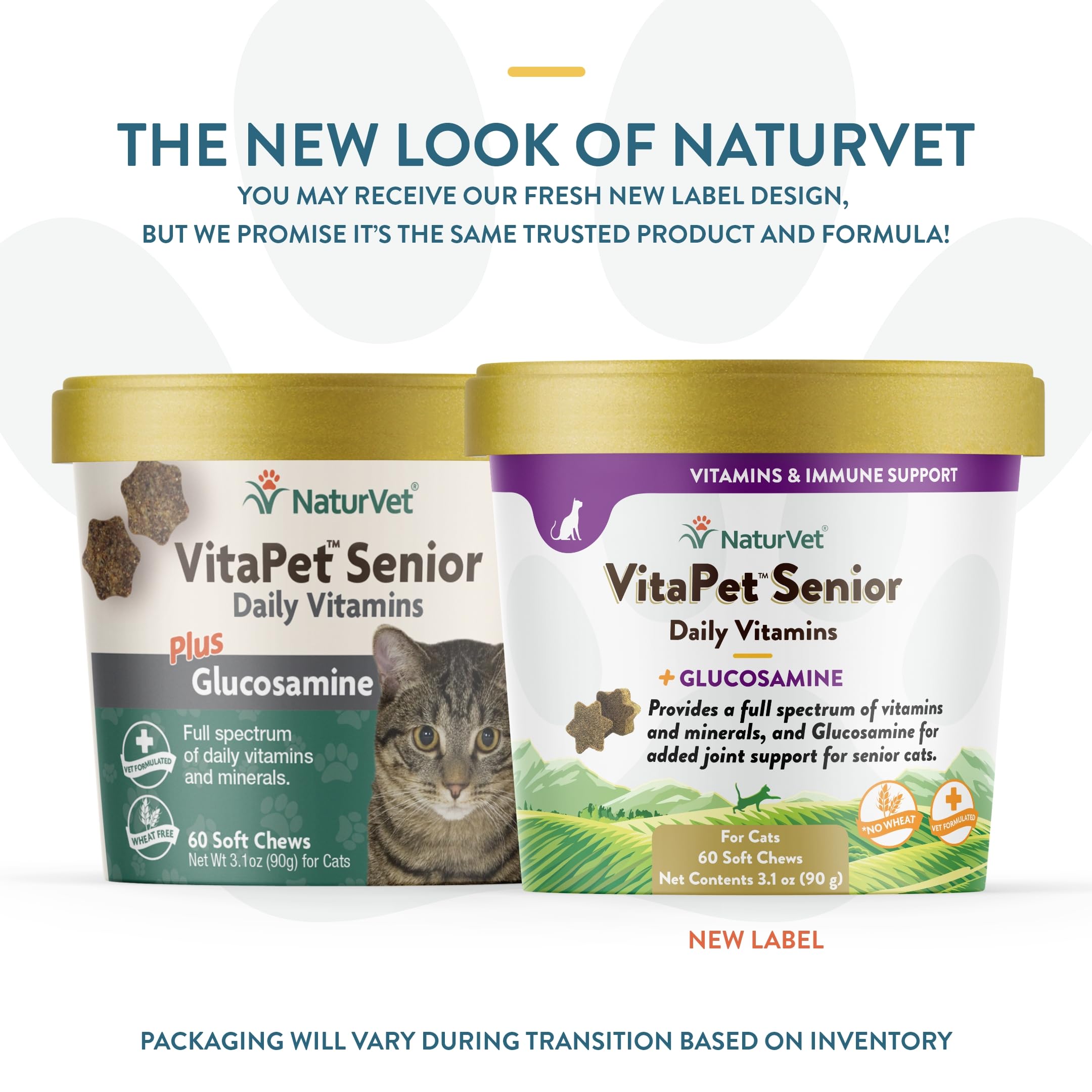 NaturVet VitaPet Senior – Friandises molles, goût agréable pour les chats.