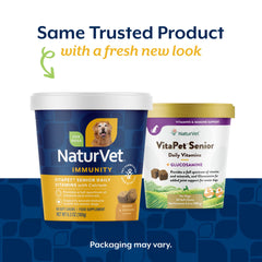 NaturVet VitaPet Senior – friandises molles faciles à mâcher pour chiens âgés.