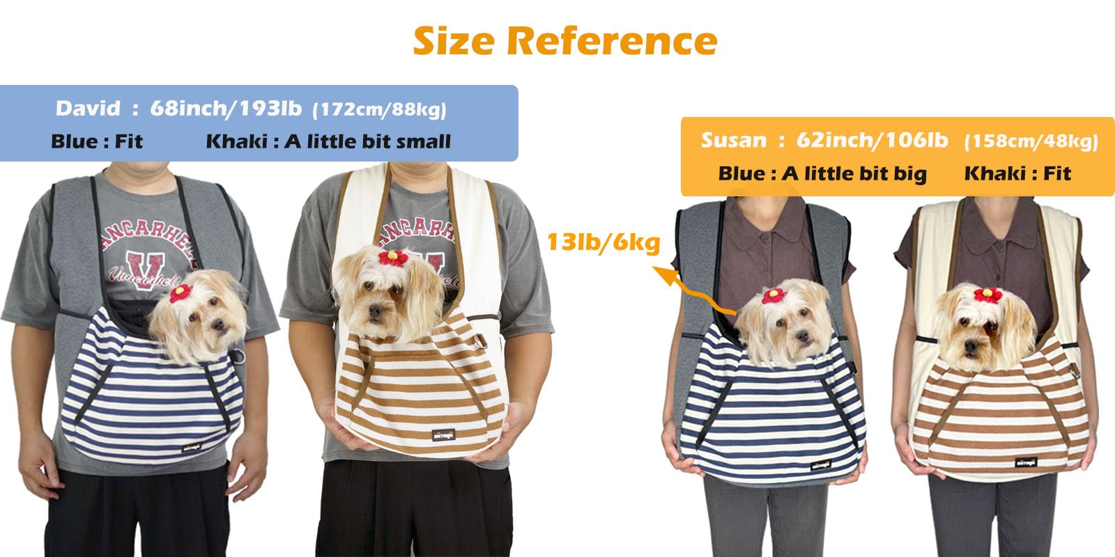 NATUYA sling-chien ouverture facilitant le contact sans évasion.