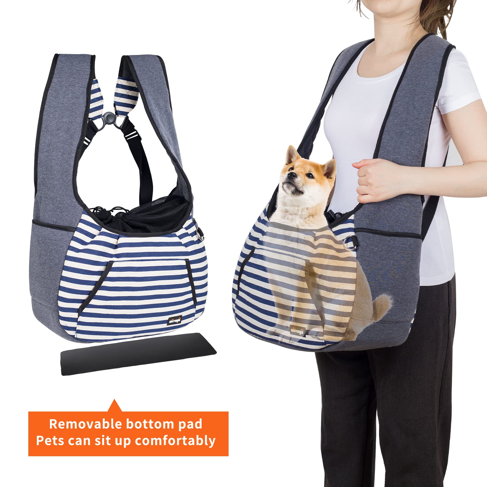 NATUYA sling-chien poches grandes pour ranger clés et téléphone.