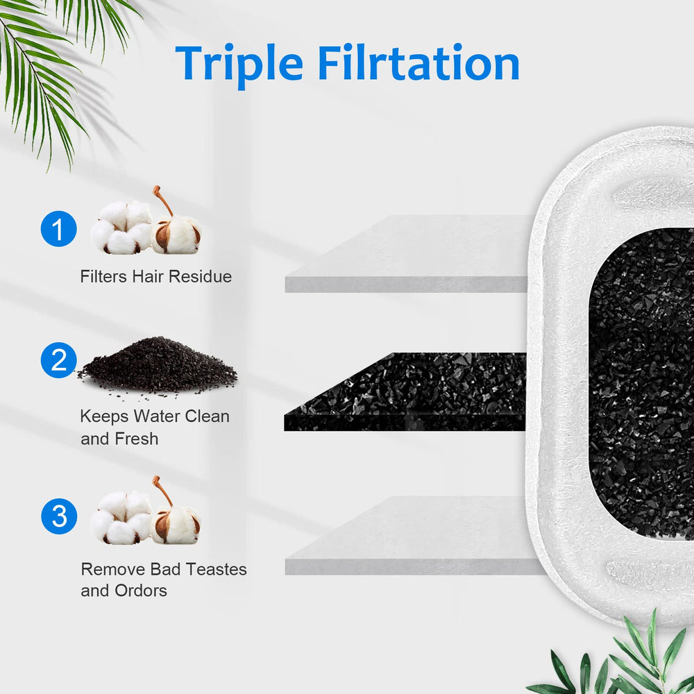 NautyPaws filtre fontaine triple système — filtration pour eau de meilleure qualité.