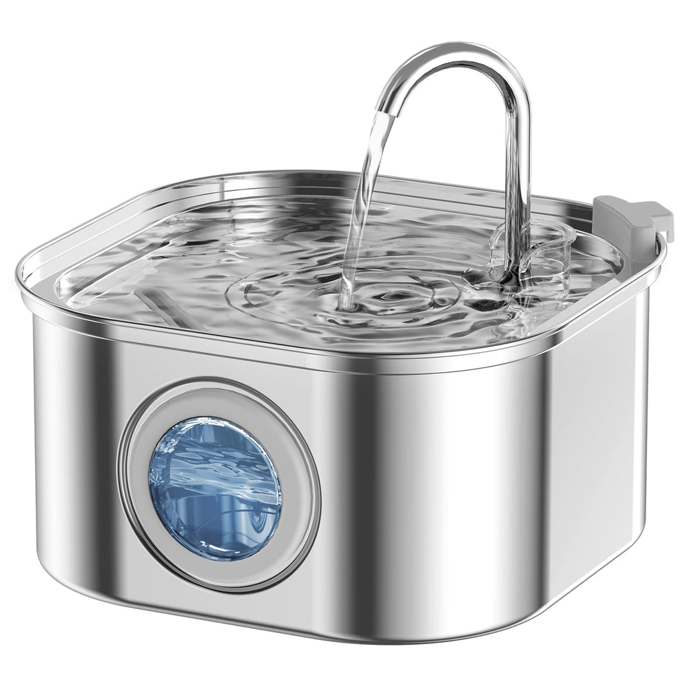 NautyPaws Fontaine chat 3.2L, vitrine transparente pour vérifier le niveau d'eau.