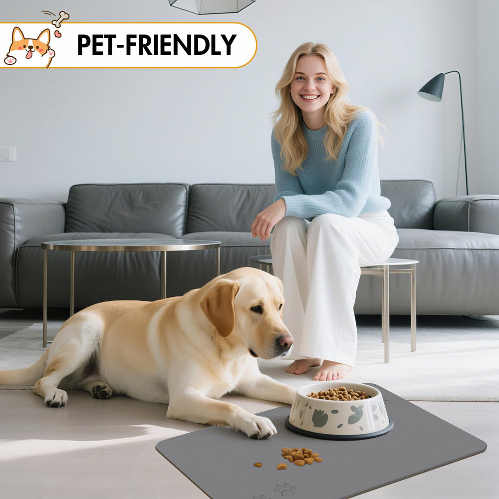 NAVKONY tapis-usage-multi-usage idéal pour chiens et chats autour des bols.