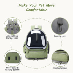 NAXYOO sac-chat bulle verte, design capsule offre sécurité et vision élargie