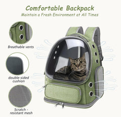 NAXYOO sac-chat bulle verte, poches de rangement pour jouets et friandises