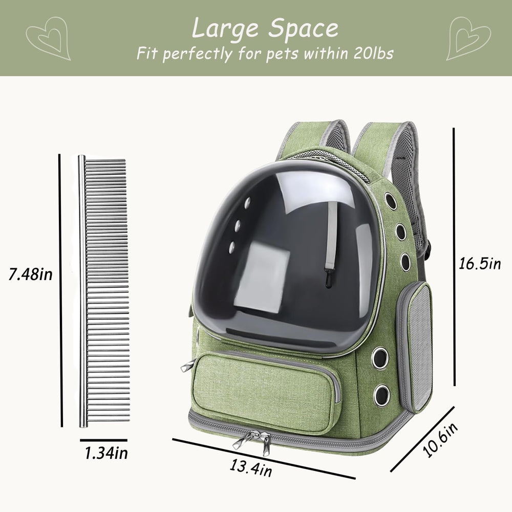 NAXYOO sac-chat bulle verte, ventilation efficace pour respirer confortablement