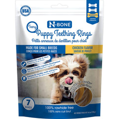N-Bone Teeny Puppy anneaux dentaires petit chiot poulet, favorisent la dentition.