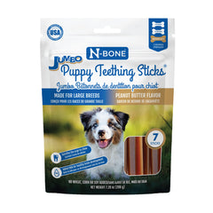 Bâtonnets dentaires N-Bone Jumbo pour chiots cacahuète avec emballage pratique pour grande race.