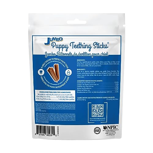 Texture molle des bâtonnets dentaires N-Bone Jumbo pour chiots au cacahuète.