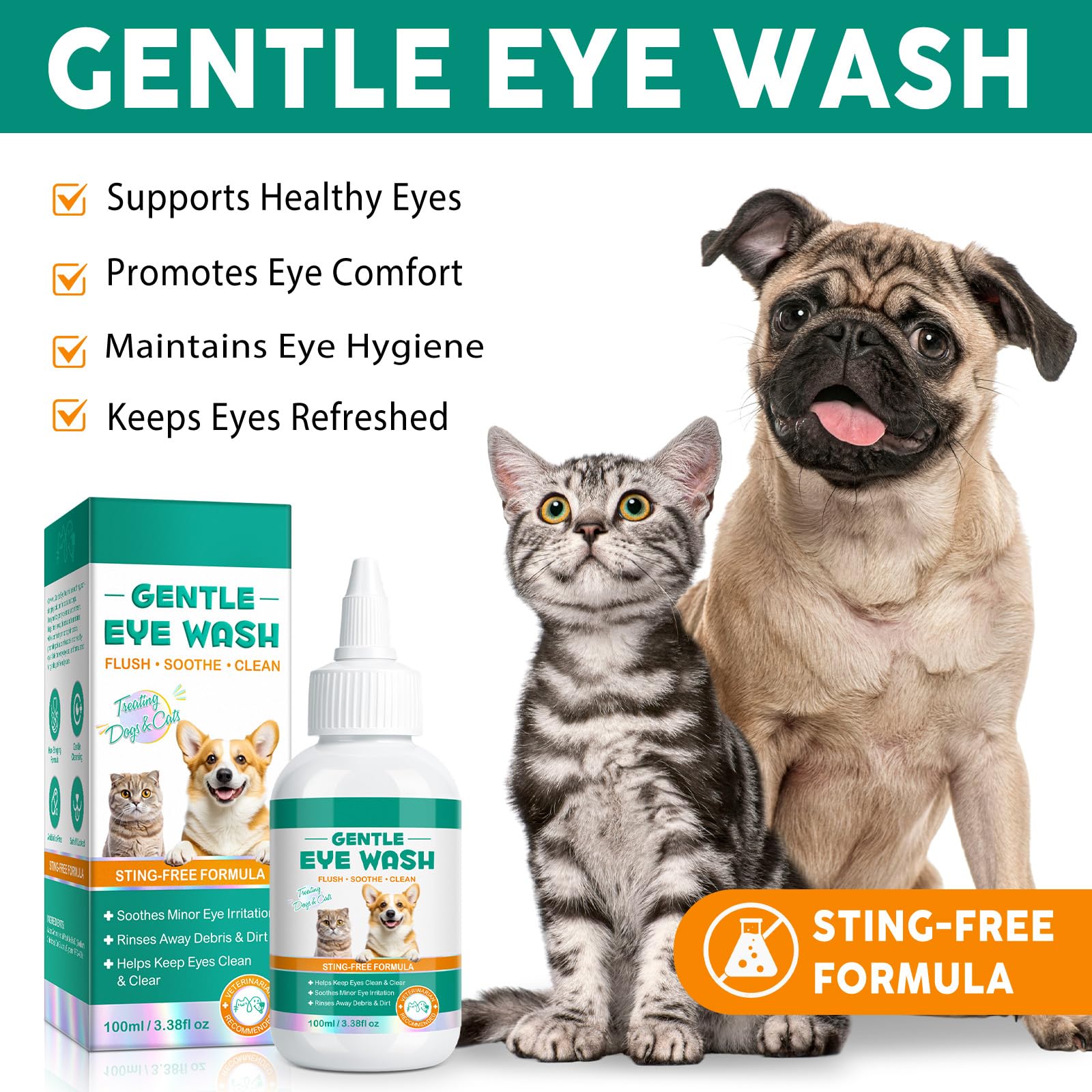NBTREKTIE gouttes oculaires, technologie peptid antimicrobienne pour un nettoyage sûr.