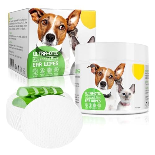 NBTREKTIE Lingettes oreilles chiens, nettoyage doux et pratique