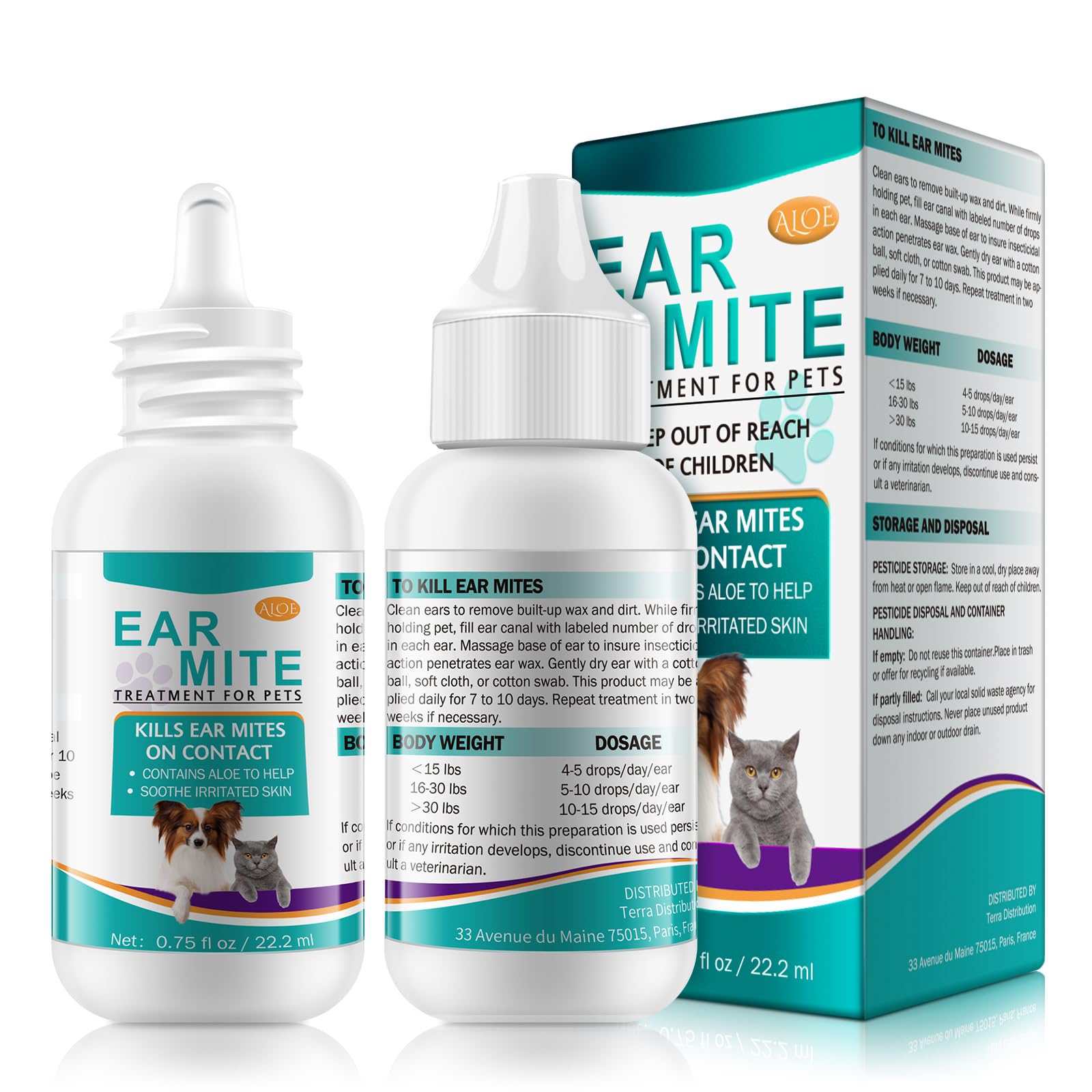 NBTREKTIE traitement-oreilles-chien-chat: action ciblée et nettoyage en douceur.