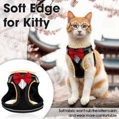 Harnais NCMAMA pour chat à enfiler avec boucle pratique et ajustement rapide.