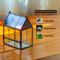 NCYP terrarium en verre triangle maillage, flux d'air optimisé.