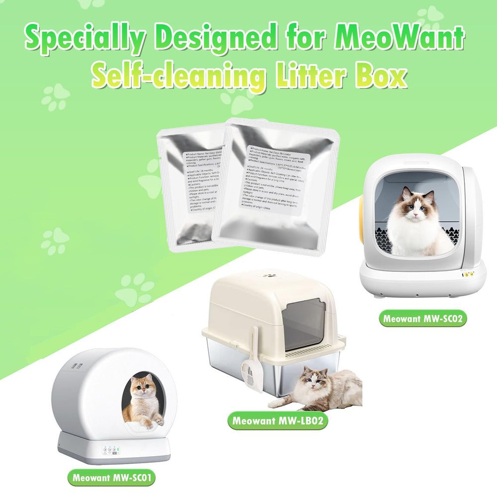 Application facile du deodorant litière MeoWant grâce au sachet individuel